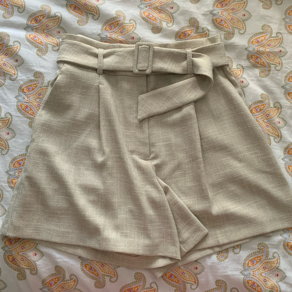 NWT Flowy Paper-Bag Shorts